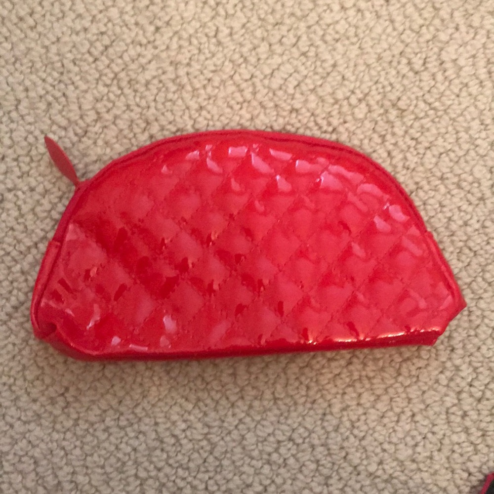 NWOT Red patent Ipsy cosmetic bag